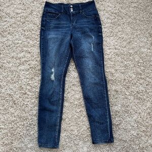 Woman's Dark Wash Denim Royalty Slim Stretch Skinny Jeans Size 8